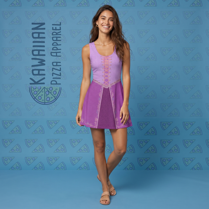 Rapunzel Inspired Sleeveless Flare Dress