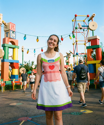 Mrs. Nesbit Buzz Inspired Sleeveless Flare Dress