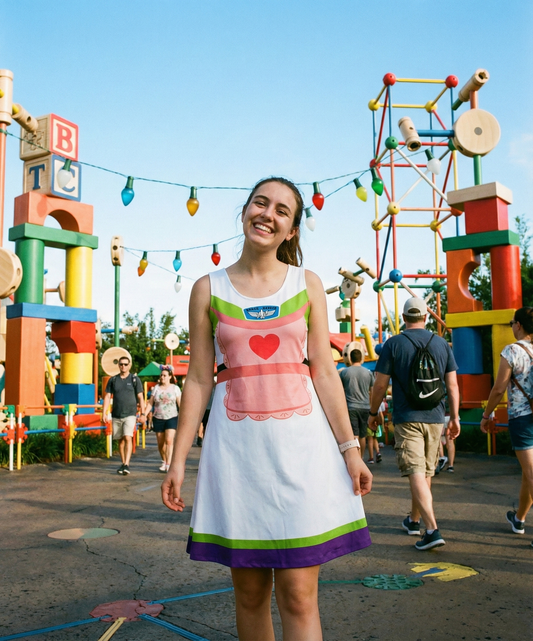 Mrs. Nesbit Buzz Inspired Sleeveless Flare Dress