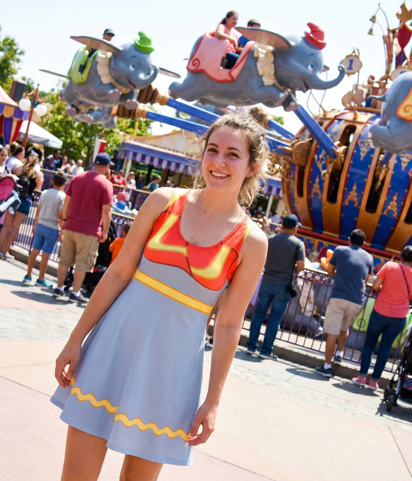 Dumbo Inspired Sleeveless Flare Dress