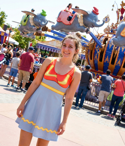 Dumbo Inspired Sleeveless Flare Dress
