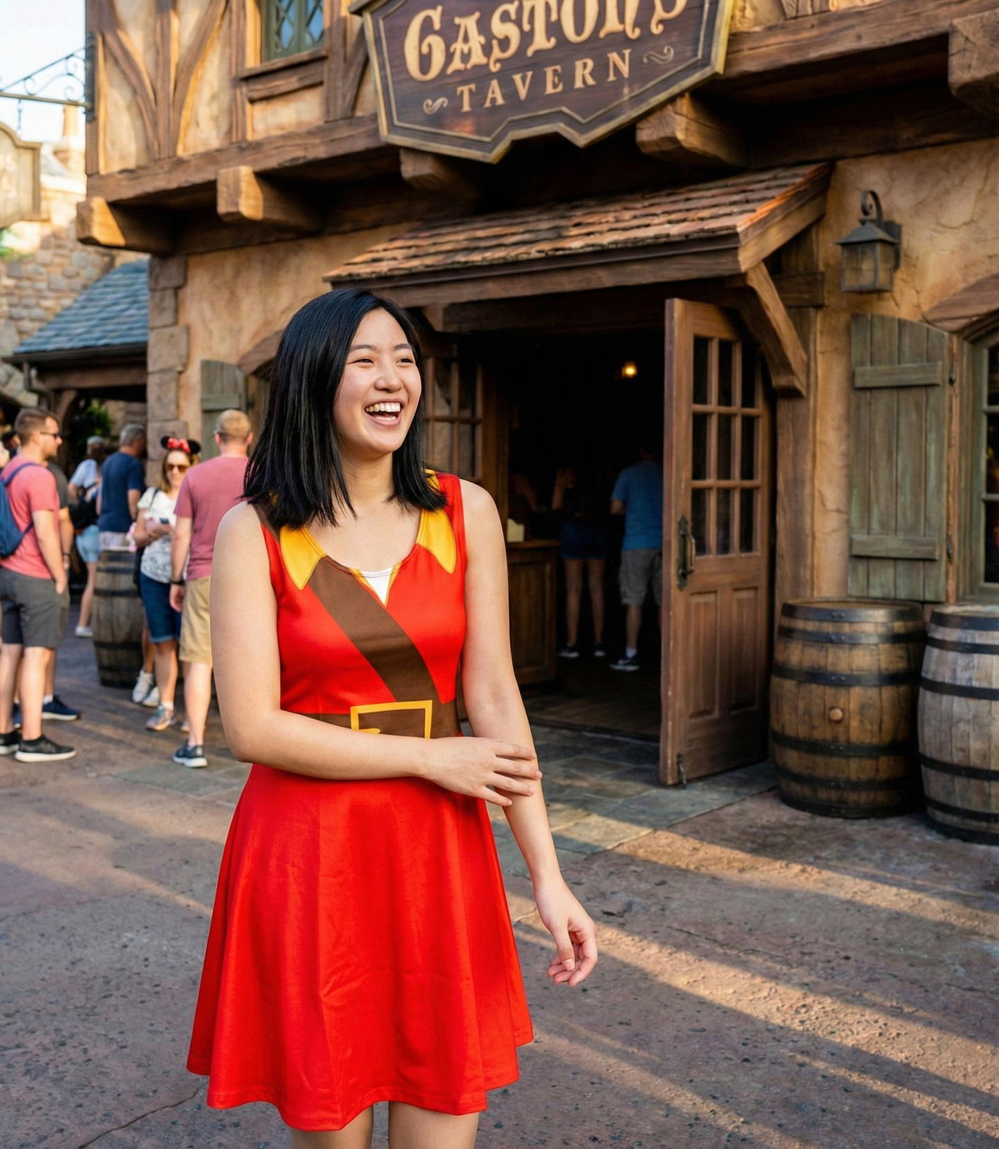 Gaston Inspired Sleeveless Flare Dress