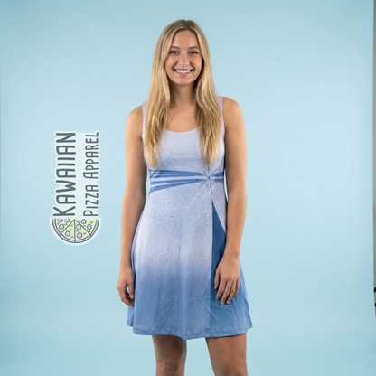 Elsa Black Sea Inspired Sleeveless Flare Dress