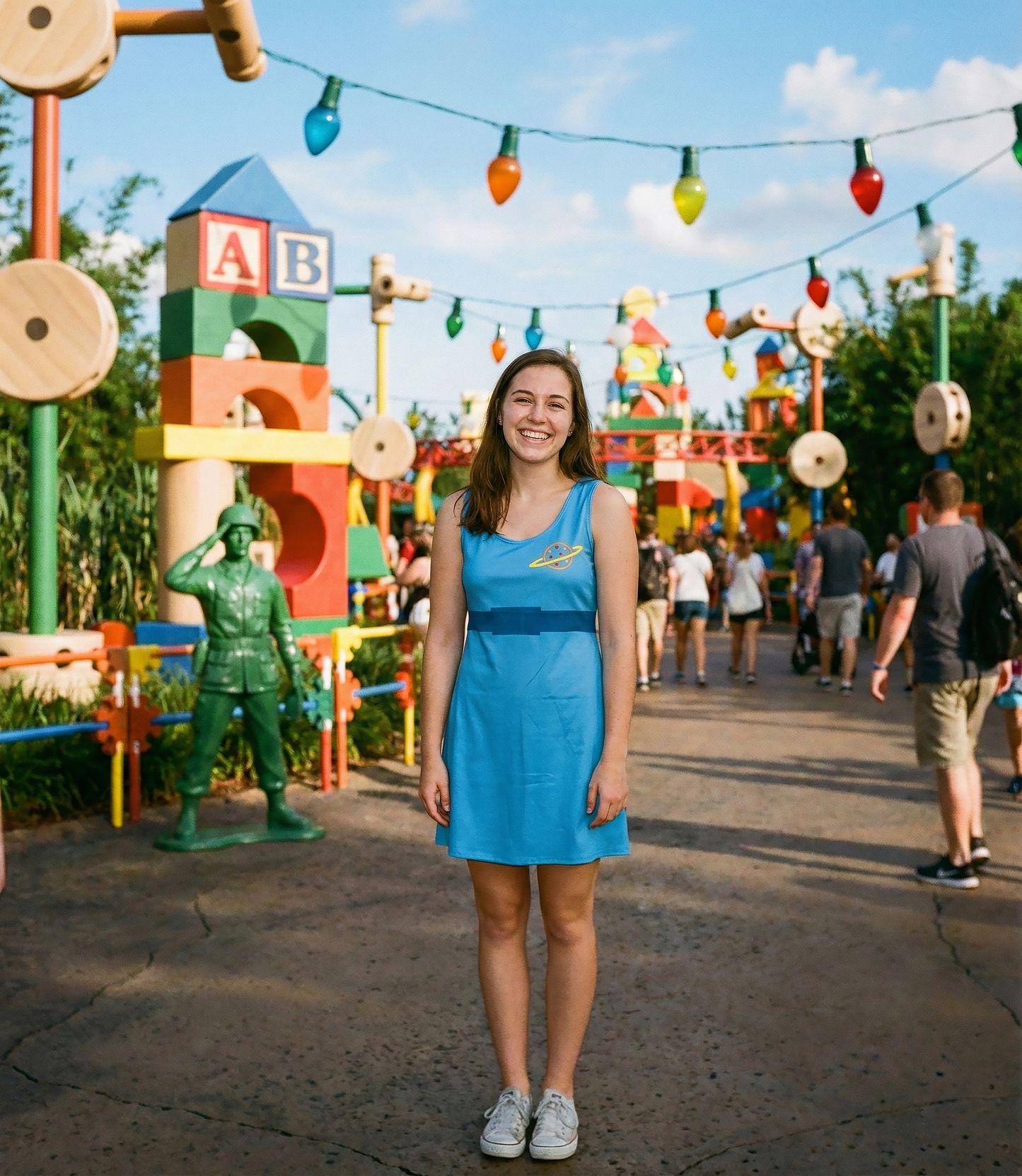 Alien Inspired Sleeveless Flare Dress