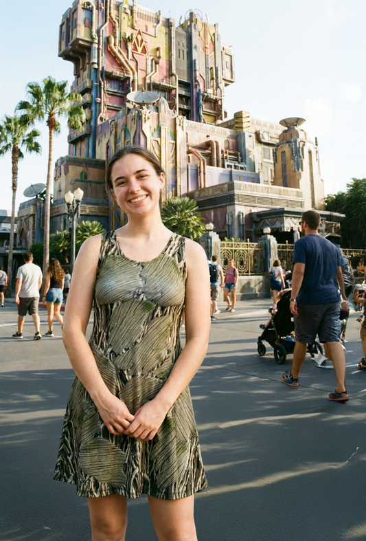 Groot Inspired Sleeveless Flare Dress