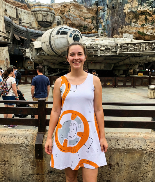 BB-8 Inspired Sleeveless Flare Dress