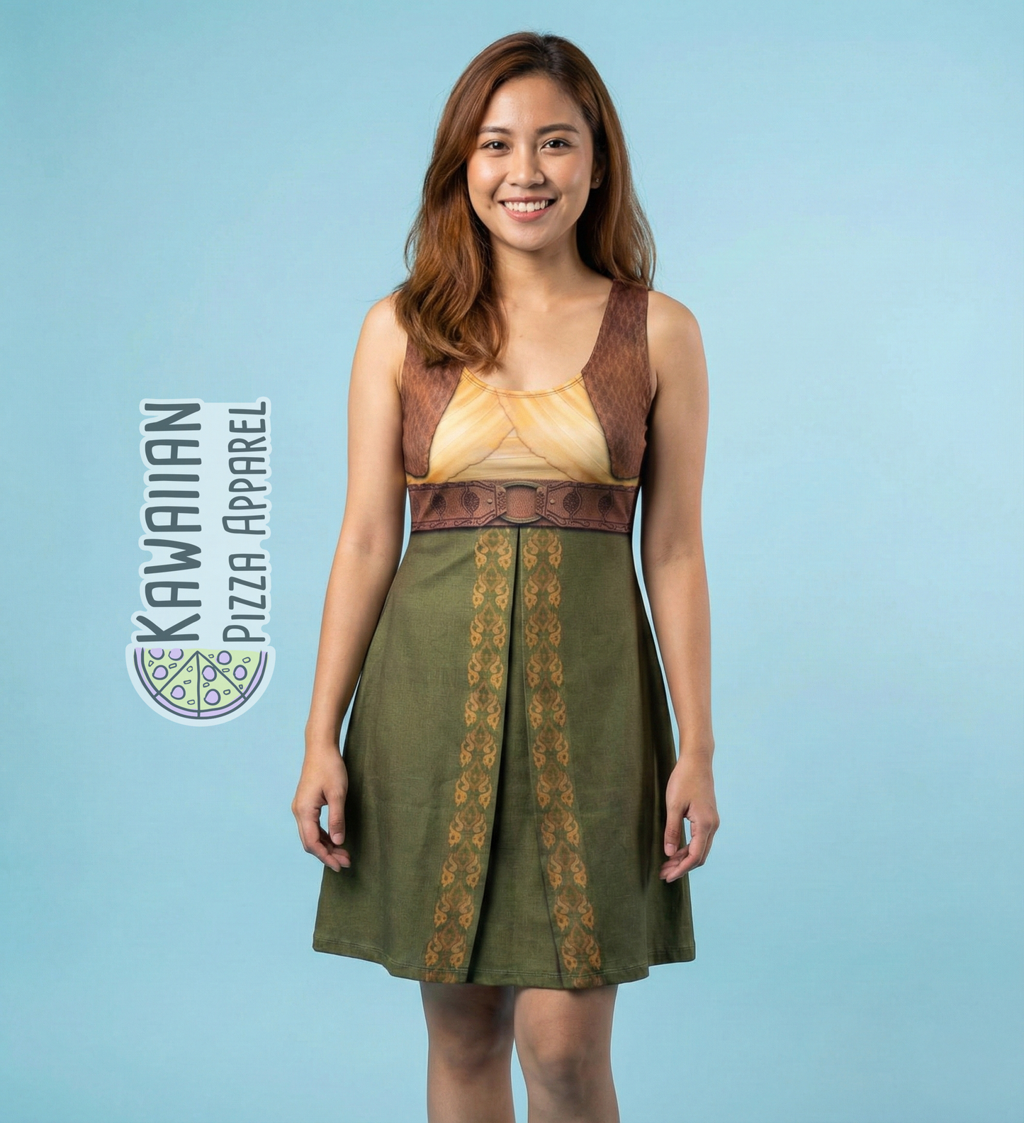 Raya Inspired Sleeveless Flare Dress