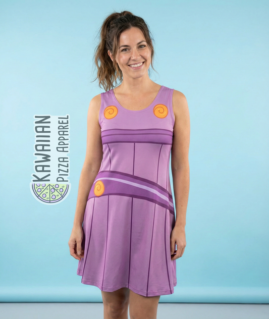 Megara  Inspired Sleeveless Flare Dress
