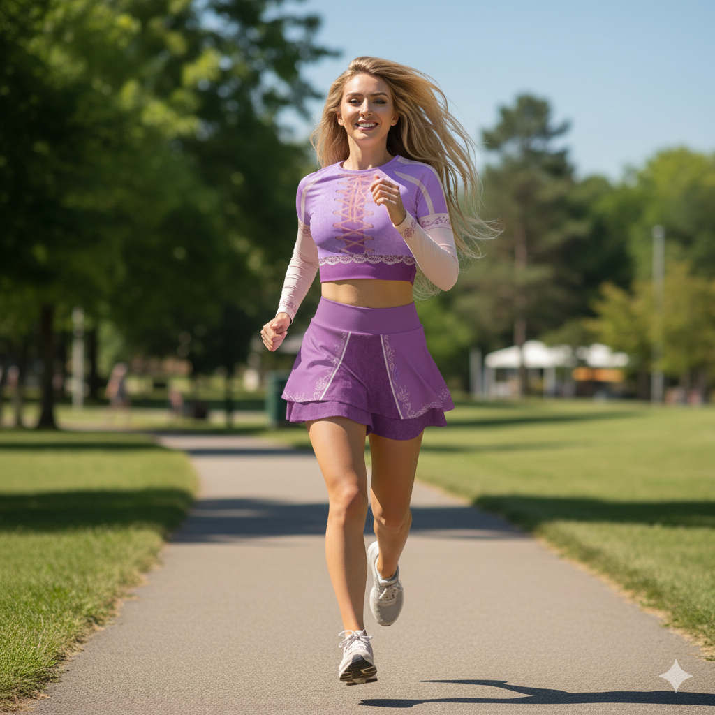Rapunzel Inspired Ruffle Sport Skirt
