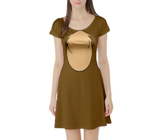 Chip - Chip and Dale Inspired Short Sleeve Skater Dress