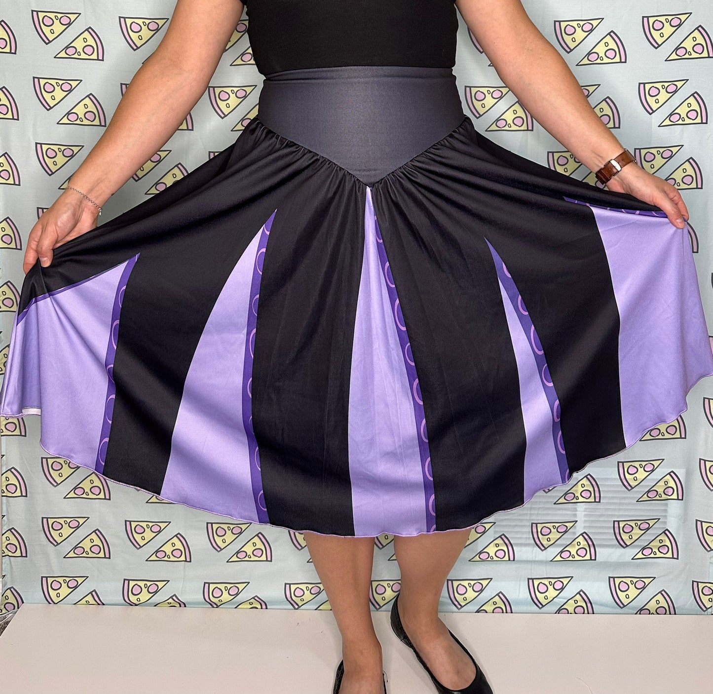 Ursula Inspired Flared Midi Skirt