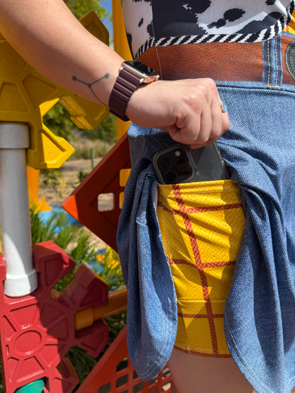 Woody Inspired Short Sleeve Athletic Dress with attached shorts