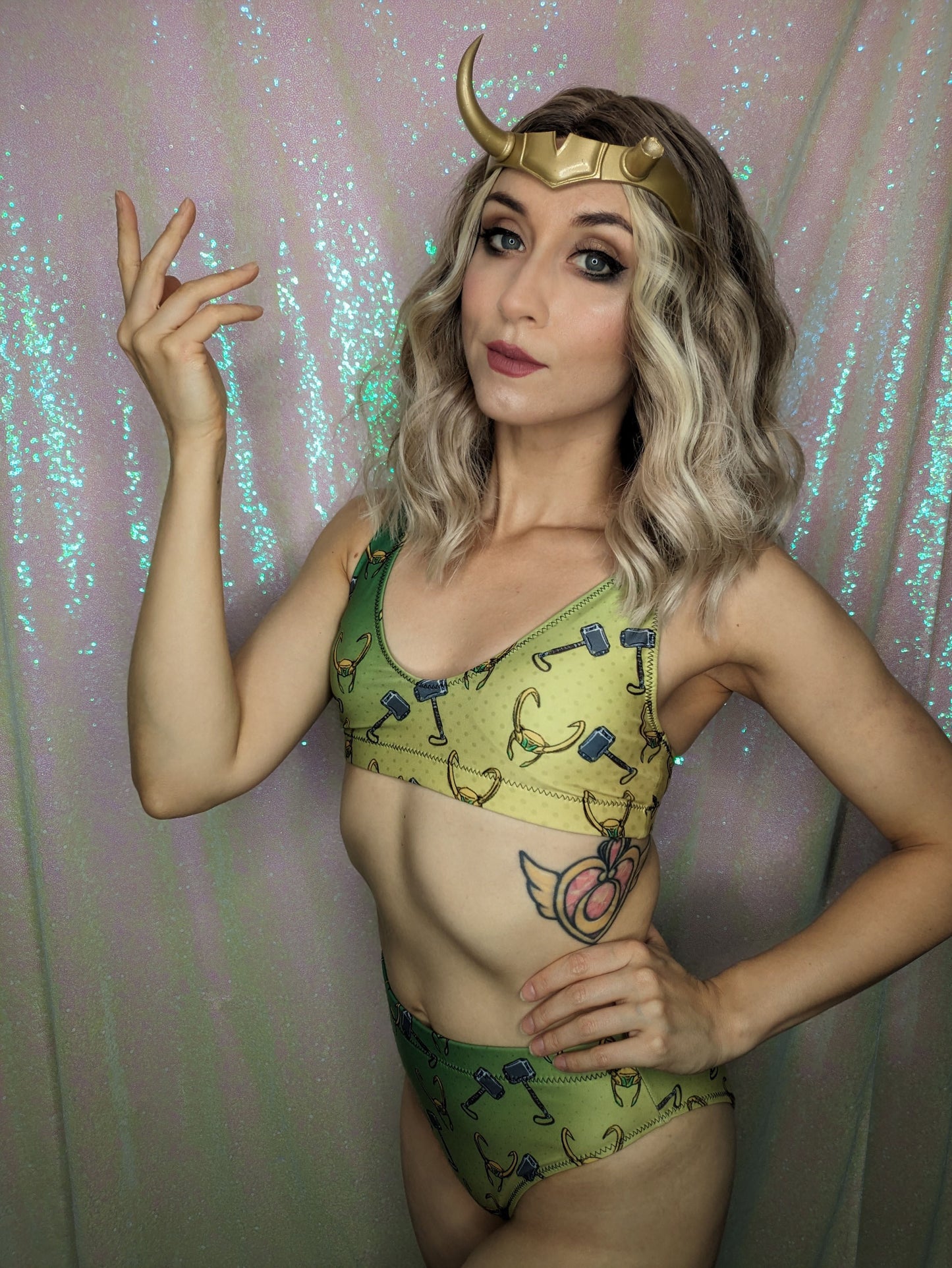 Loki Inspired Recycled High-Waisted Bikini