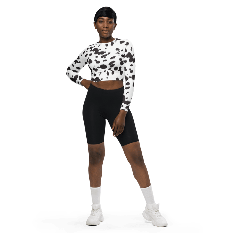 RUSH ORDER: Dalmatian Recycled long sleeve crop top