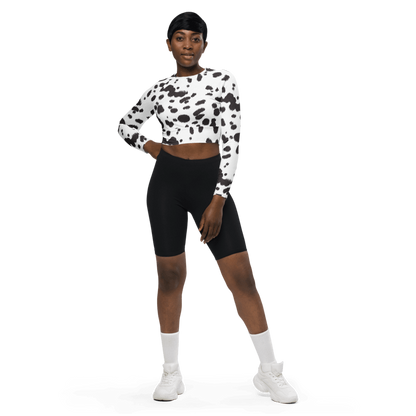 RUSH ORDER: Dalmatian Recycled long sleeve crop top