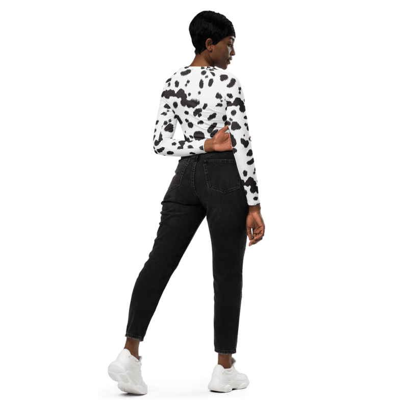 RUSH ORDER: Dalmatian Recycled long sleeve crop top