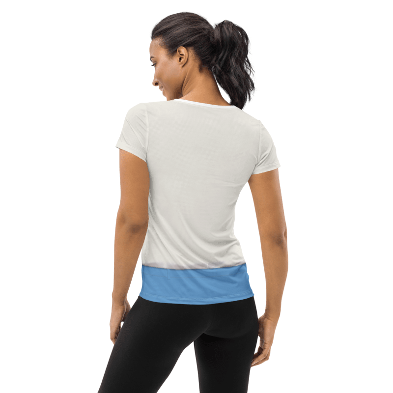 Women's Small World DL Cast Member Inspired ATHLETIC Short Sleeve Shirt