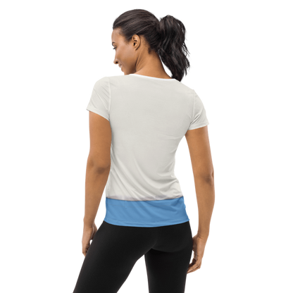 Women's Small World DL Cast Member Inspired ATHLETIC Short Sleeve Shirt