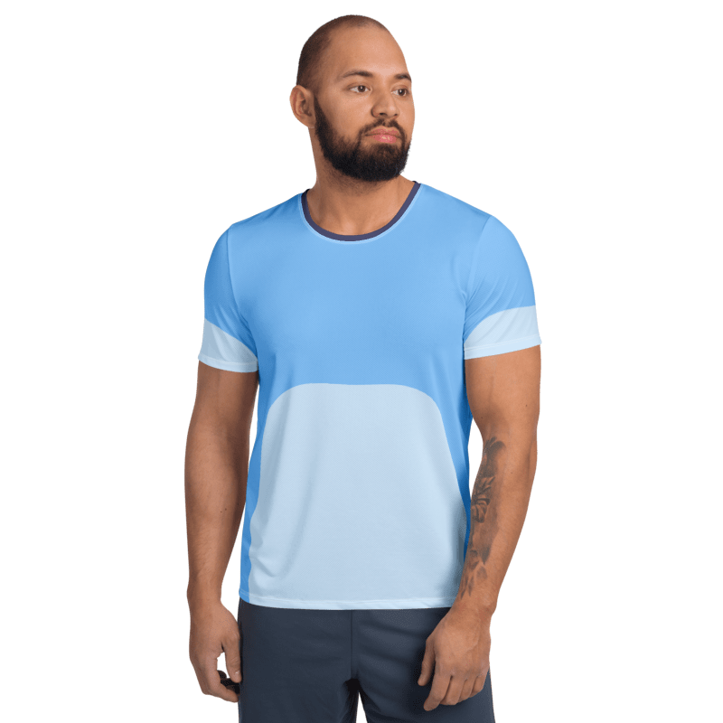 Men's Blue Inspired ATHLETIC Short Sleeve Shirt
