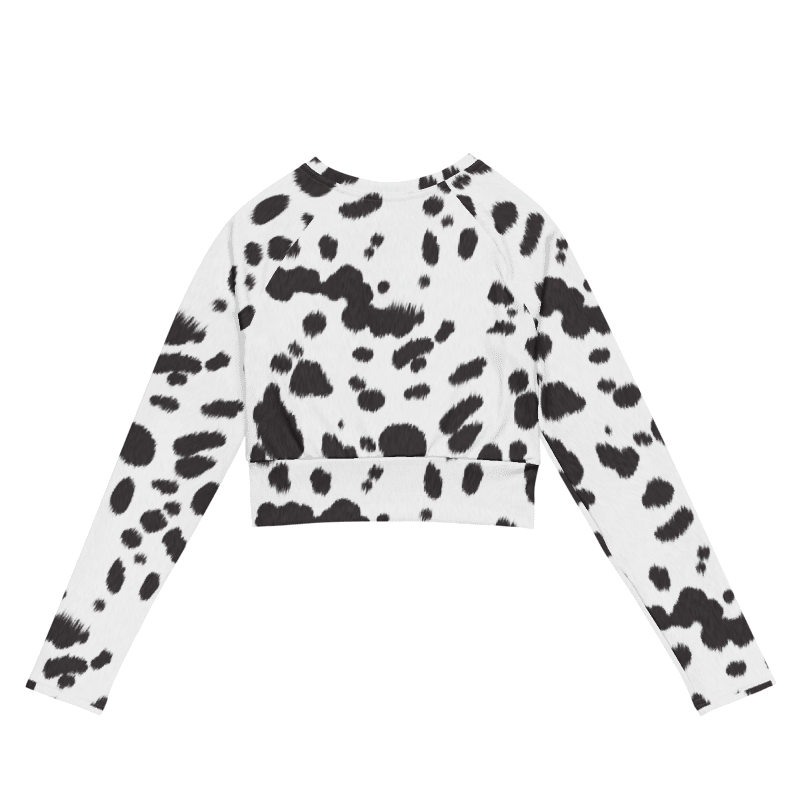 RUSH ORDER: Dalmatian Recycled long sleeve crop top