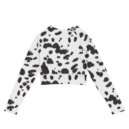 RUSH ORDER: Dalmatian Recycled long sleeve crop top