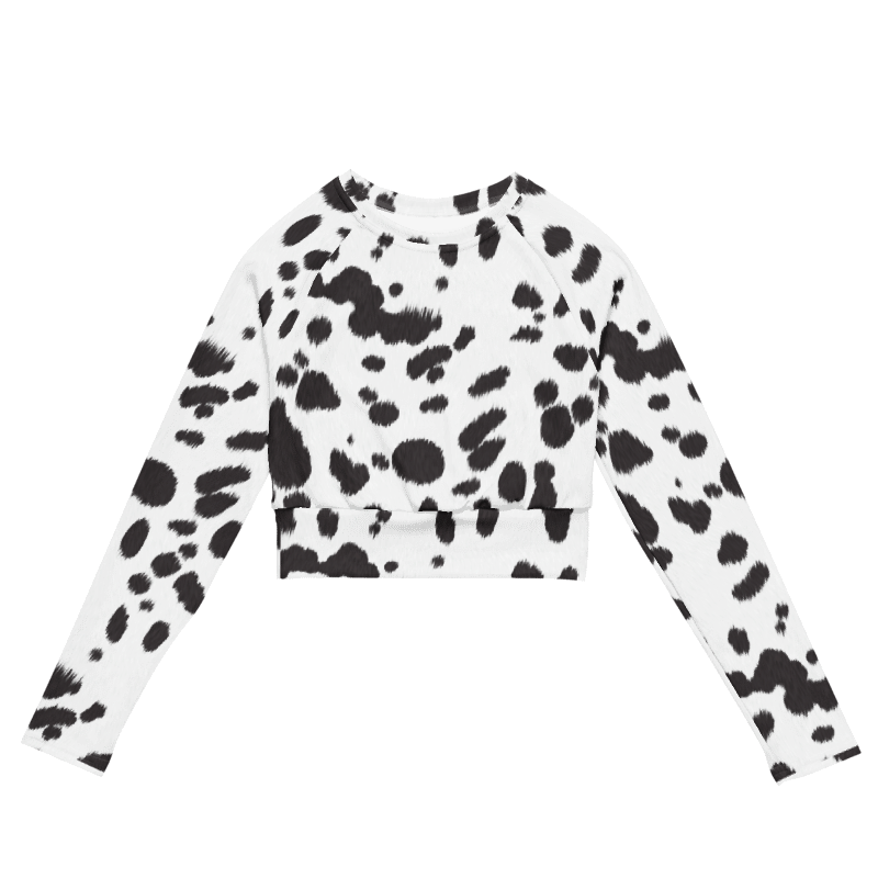 RUSH ORDER: Dalmatian Recycled long sleeve crop top