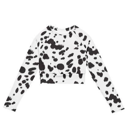 RUSH ORDER: Dalmatian Recycled long sleeve crop top