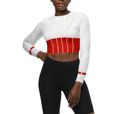 Women's Mary Poppins Inspired Recycled long-sleeve crop top