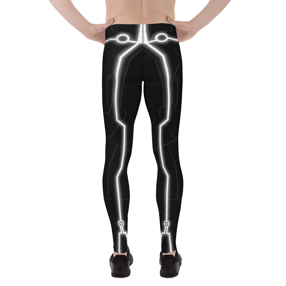 READY-to-ship [M, L] Men's White Tron Inspired Leggings