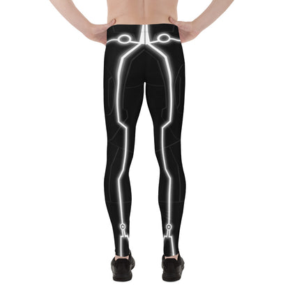 READY-to-ship [M, L] Men's White Tron Inspired Leggings