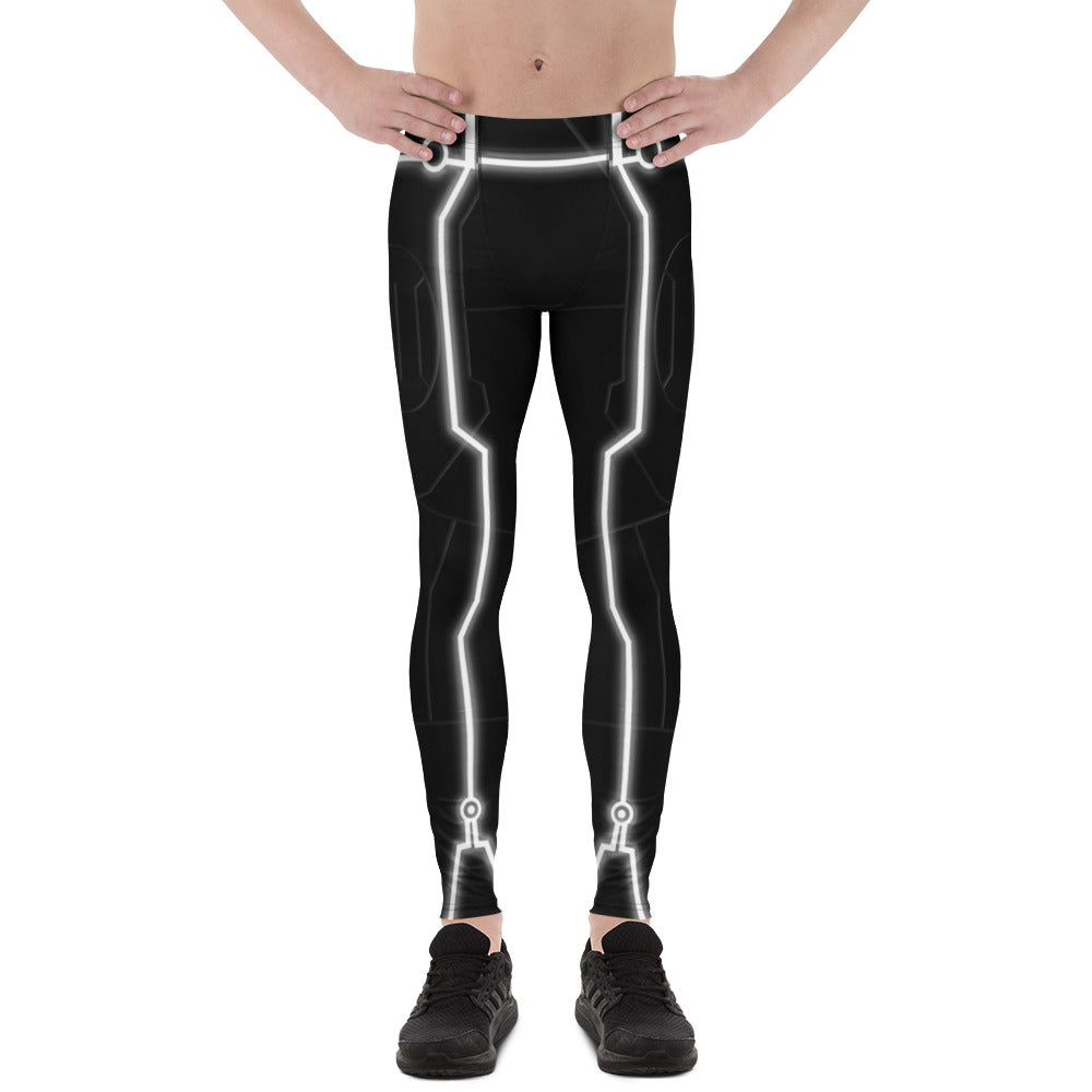 READY-to-ship [M, L] Men's White Tron Inspired Leggings