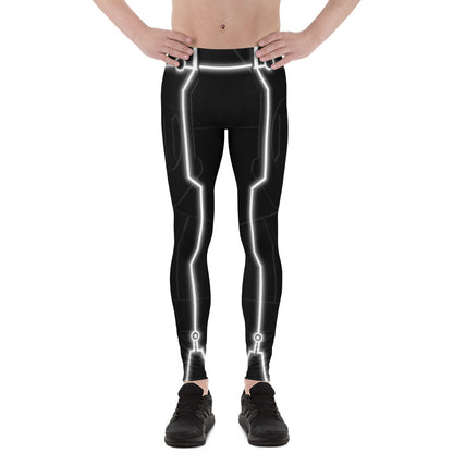 READY-to-ship [M, L] Men's White Tron Inspired Leggings