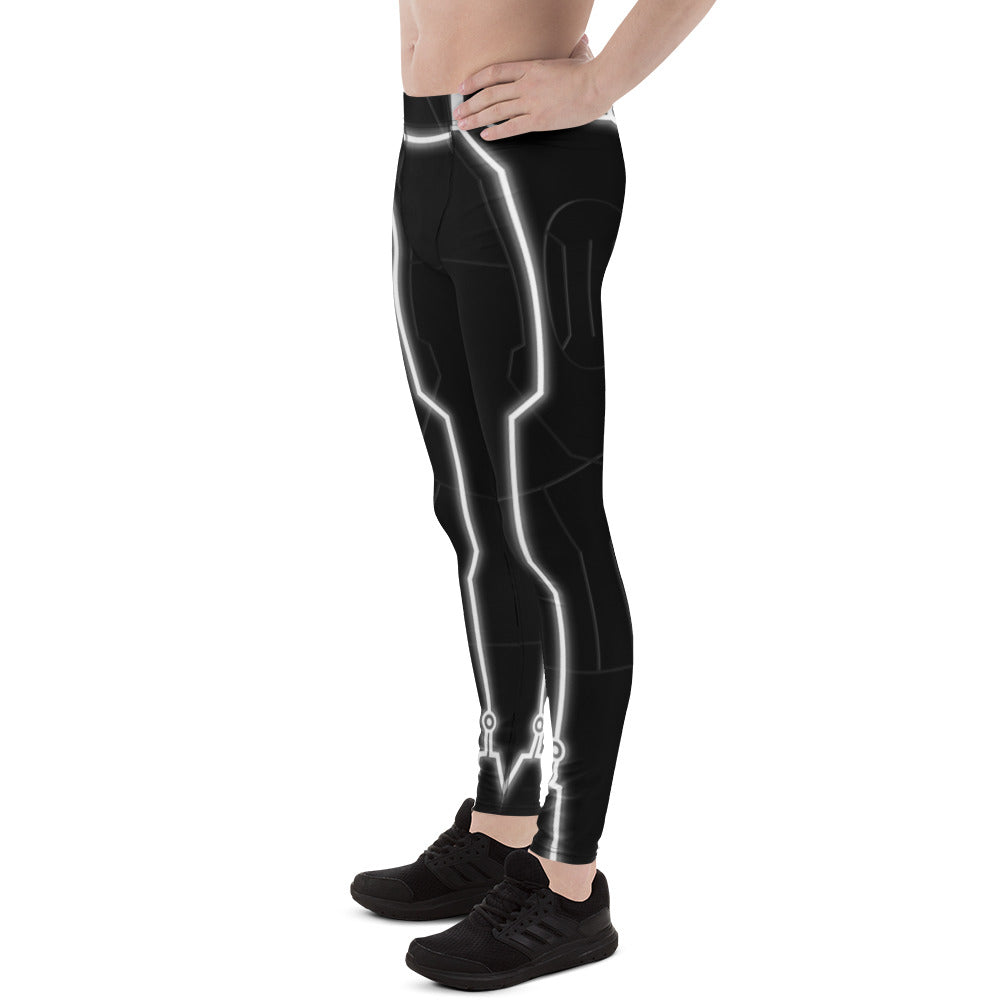 READY-to-ship [M, L] Men's White Tron Inspired Leggings