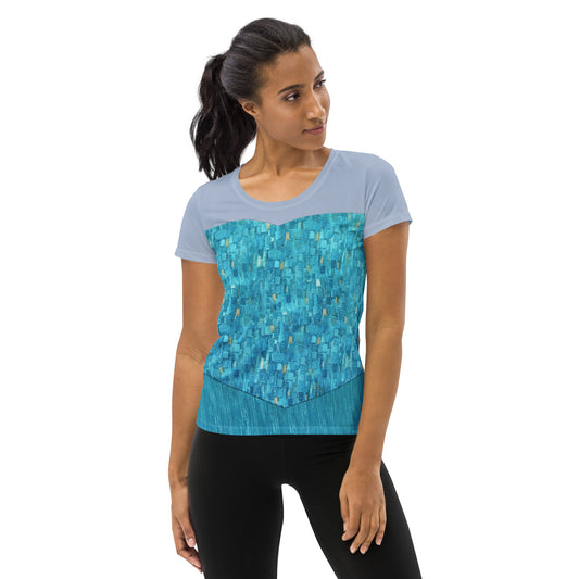 Women's Elsa Inspired ATHLETIC Short Sleeve Shirt