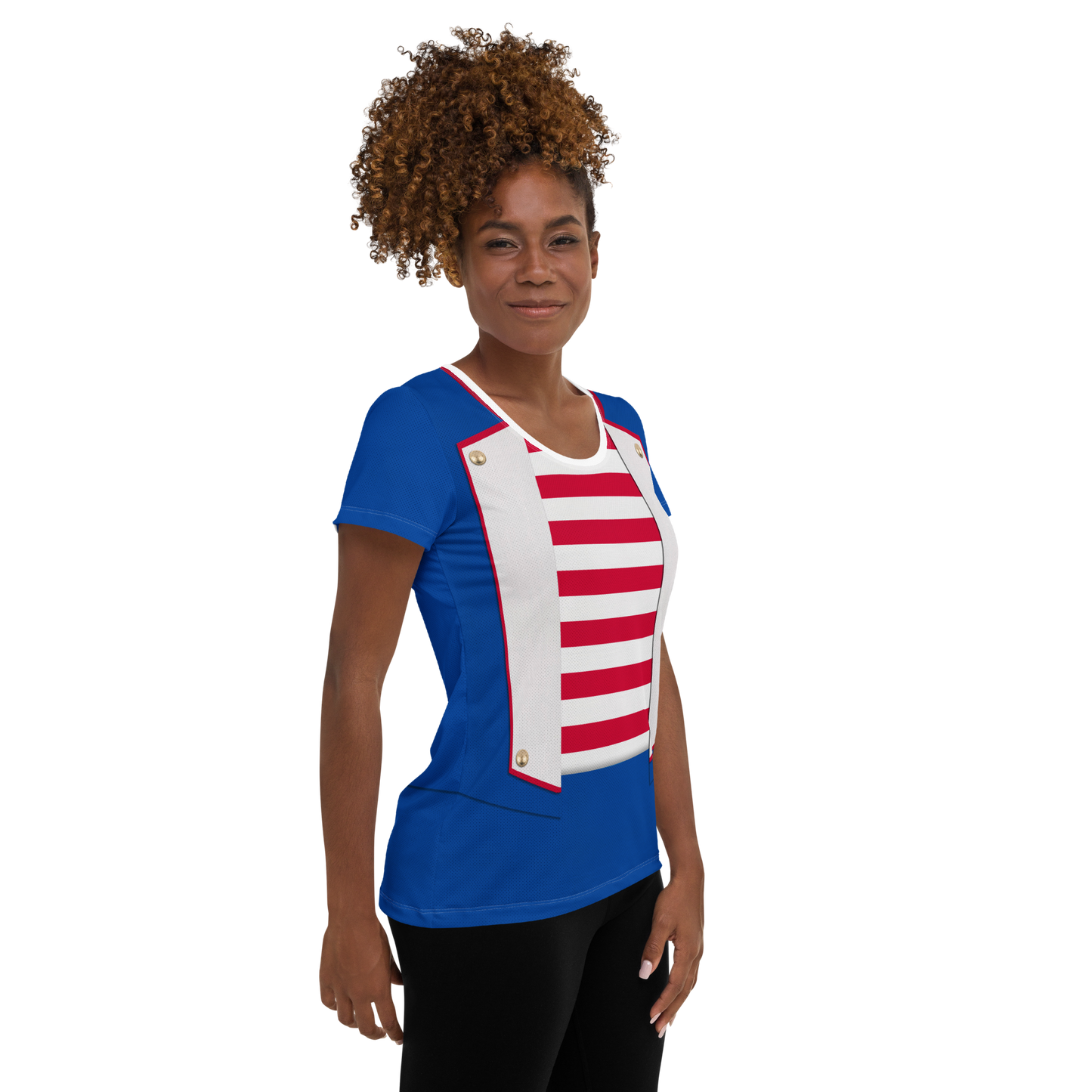 Women's Small World Cast Member Inspired ATHLETIC Short Sleeve Shirt