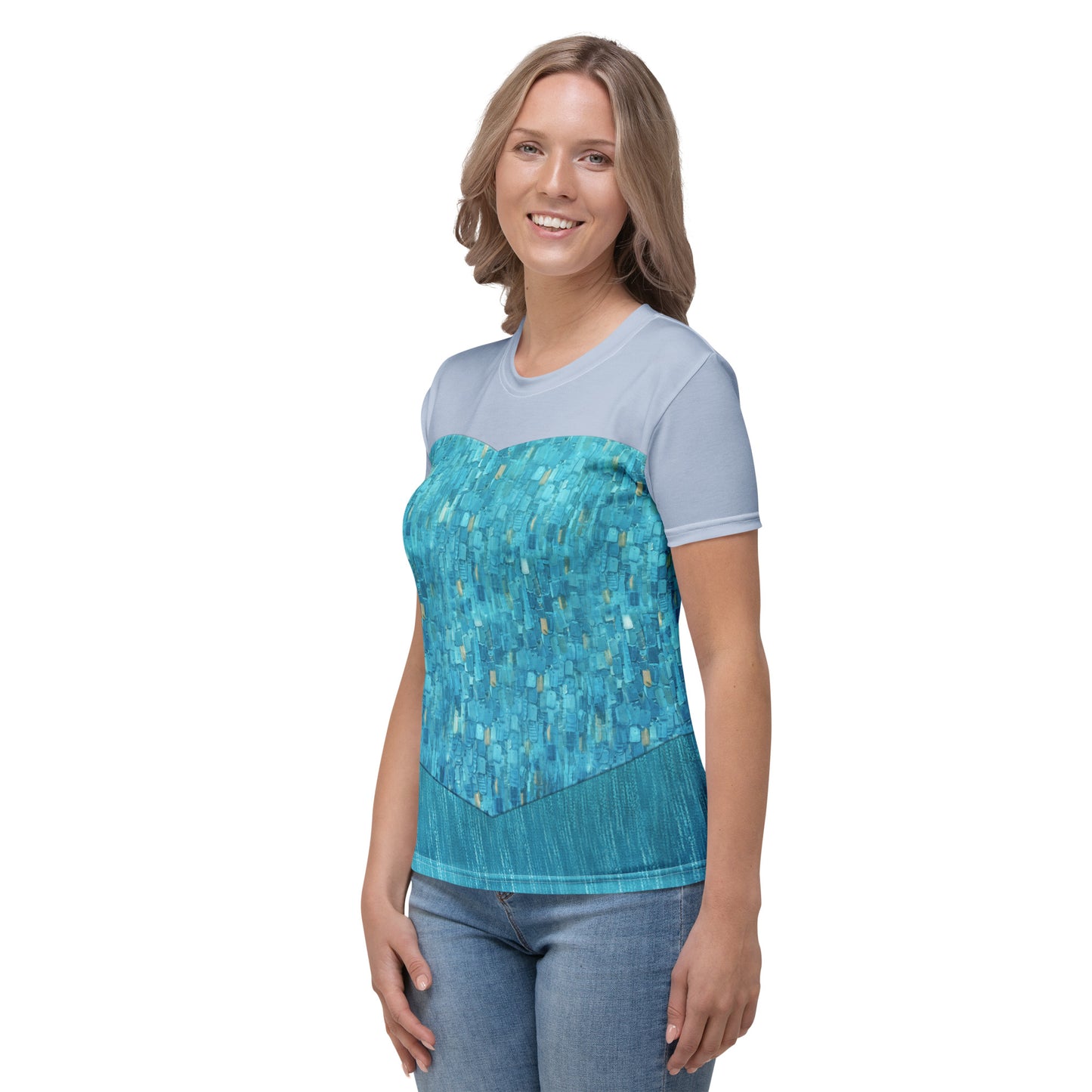 Women's Elsa Inspired Short Sleeve Shirt