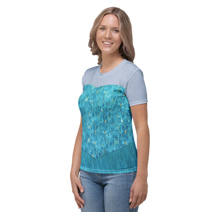 Women's Elsa Inspired Short Sleeve Shirt