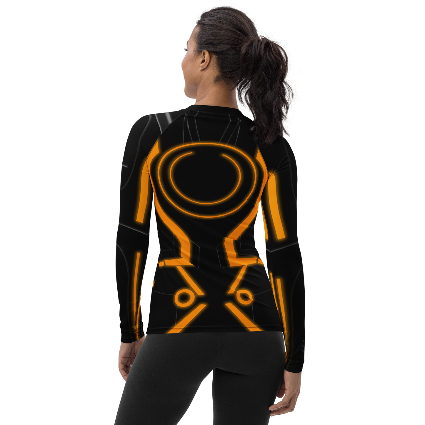 RUSH ORDER: Women's Orange Tron Legacy Inspired Long Sleeve ATHLETIC Shirt