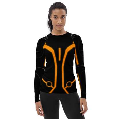 RUSH ORDER: Women's Orange Tron Legacy Inspired Long Sleeve ATHLETIC Shirt