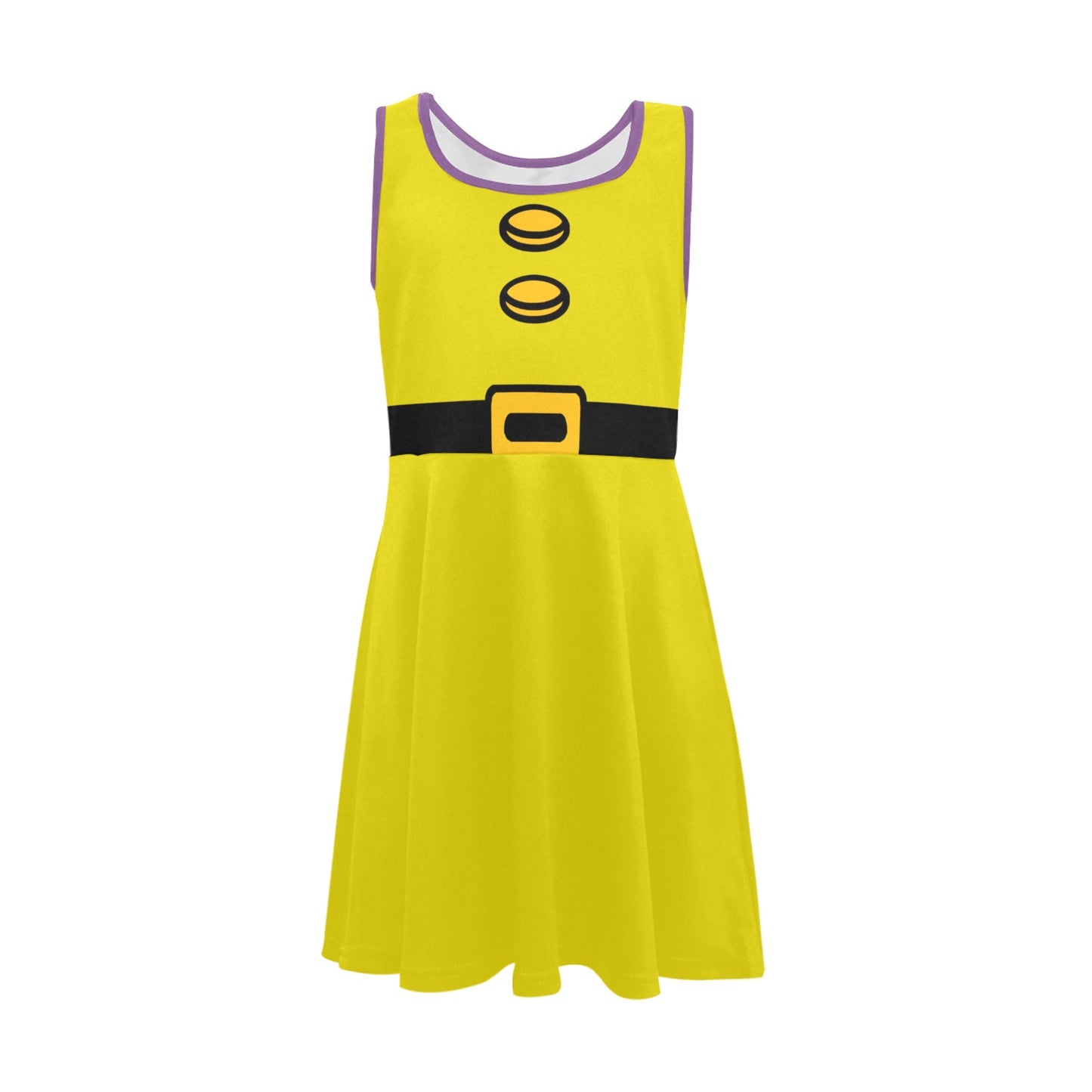Kid's Dopey Inspired Sleeveless Skater Dress