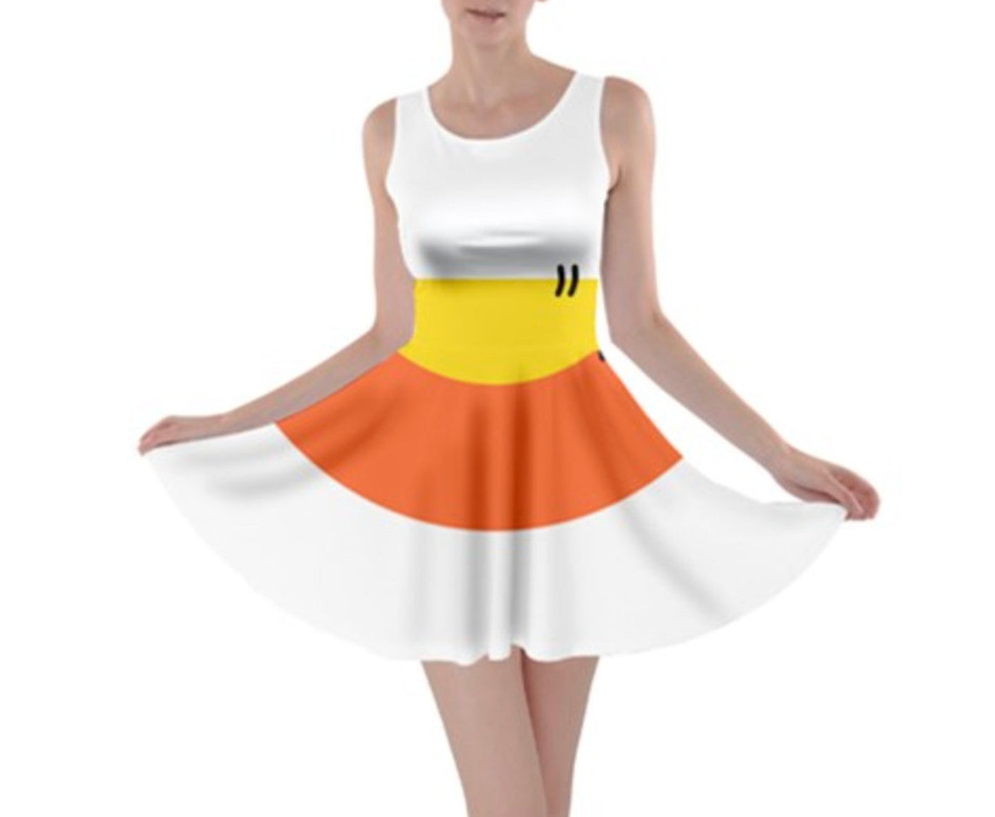 Candy Corn Inspired Skater Dress