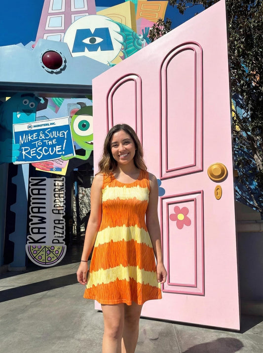 George Sanderson Inspired Sleeveless Flare Dress