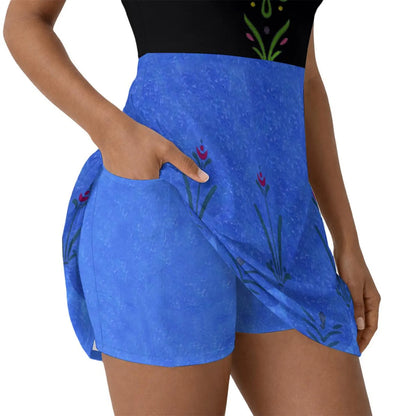 Anna Inspired Sleeveless Athletic Dress with attached shorts