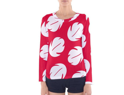 Women's Lilo Inspired Long Sleeve V-Neck Shirt