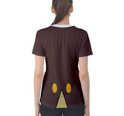 Women's Jiminy Cricket Pinocchio Inspired Short Sleeve Shirt