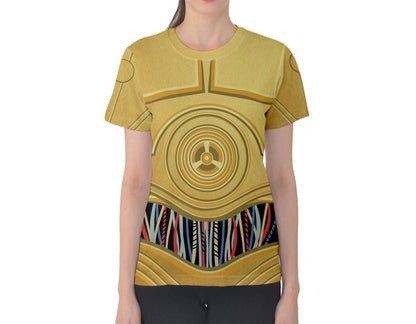 Women's C3PO Inspired Short Sleeve Shirt