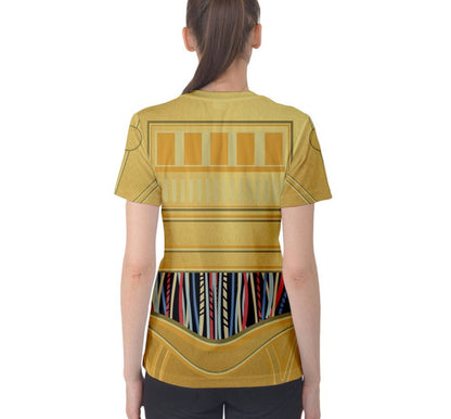 Women's C3PO Inspired Short Sleeve Shirt