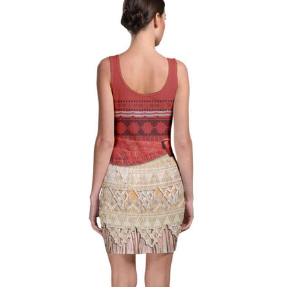 Moana Inspired Tank Bodycon Dress