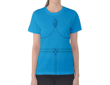 Women's Blue Fairy Pinocchio Inspired Short Sleeve Shirt