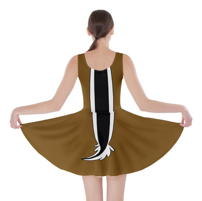 READY-to-SHIP [M] Women's Chip and Dale Chip Inspired Skater Dress
